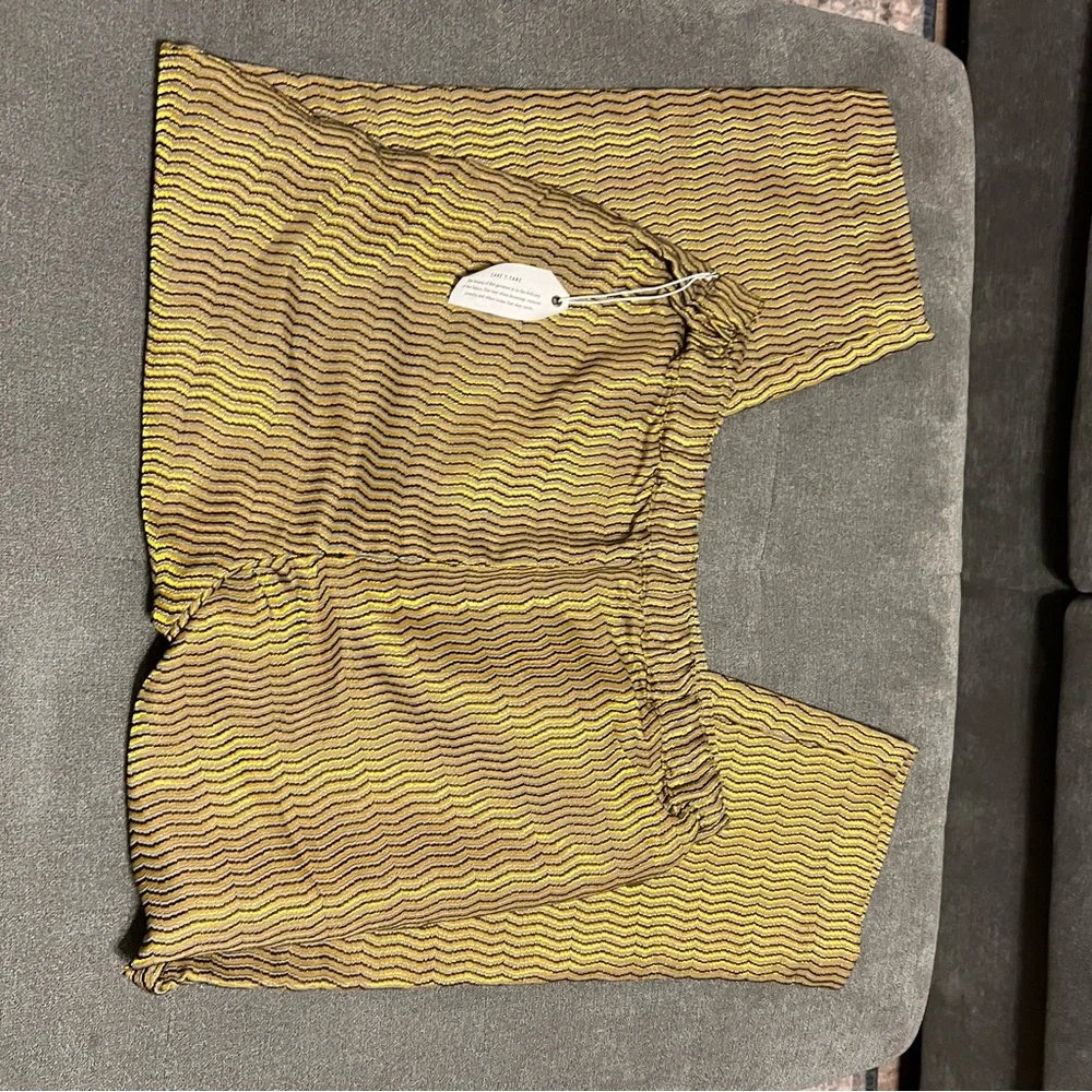 NWT Metallic Gold Maeve Anthropologie Pants Size Large Pockets - Picture 3 of 8